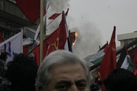 Burning Israeli Flag